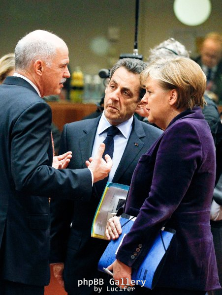 papandreou sarkozi merkel